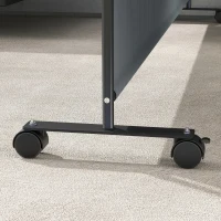 Outsunny Panneau brise-vue paravent extérieur sur roulettes pour le jardin, terrasse, balcon - dim. 183L x 30l x 181H cm - gris(m-7)