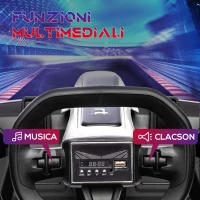 HOMCOM Go Kart Elettrico per Bambini 6-12 Anni 24V 12km/h con Seggiolino Regolabile, Bianco(m-5)