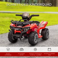 HOMCOM Kinder Quad Elektro 6V Kinderquad mit Vorwärtsfunktion, Musik, Elektro-Quad für Kinder 1,5-3 Jahre Rot(m-4)