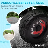 HOMCOM Kinderquad, aufladbar, 2,5 km/h, mit Anhänger, 50 Min. Fahrzeit, für Kinder 1,5 bis 3 Jahre, Grün(m-7)