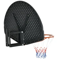 sportnow Canestro Basket per Bambini e Adulti da Indoor e Outdoor in Acciaio e PE, 110x90x70 cm, Nero e Giallo(m-7)