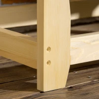 PawHut Erhöhtes Hundebett mit Holzbeine, 90cm x 50cm Abwaschbares Haustierbett Hundeliege mit Kissen, Haustierliege Hängebett Hundeschlafplatz für kleine bis mittelgroße Hunde, Natur+Hellgrau(m-9)