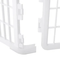 PawHut Recinto per Animali Domestici Animali Domestici PP Ф135 x 95A cm Bianco(m-9)