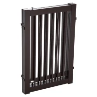 PawHut Barrière modulable pliable barrière de sécurité avec porte verrouillable intégrée dim. 155L x 35,5l x 76H cm MDF blanc(m-5)