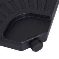Outsunny Lot de 4 pieds de parasol poids de lestage pour parasols déportés - A remplir d'eau jusqu'à 52 kg ou de sable jusqu'à 60 kg - dim. totales 48L x 48l x 8H cm polyéthylène haute densité noir(m-5)