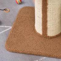 PawHut Árbol para Gatos Altura 91 cm de 3 Niveles con Nido Plataforma y Poste de Sisal 45x45x91 cm Marrón Claro(m-8)