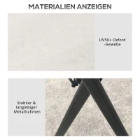 Outsunny Faltpavillon, höhenverstellbar, 4 Netzwände, Lüftungsdach, Tragetasche, Schnellaufbau, 4 x 4 x 3 m, Cremeweiß(m-8)