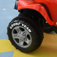 HOMCOM Porteur Enfants Quad 18-36 Mois dim. 60L x 31l x 42H cm Effets Lumineux et sonore Rouge Noir(m-9)