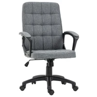 Vinsetto Silla de Escritorio Giratorio con Altura Ajustable y Reposabrazos Estilo Moderno 59x63x96-105,5 cm Gris Oscuro(m-10)