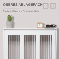 HOMCOM HOMCOM Heizkörperverkleidung Heizungsabdeckung Heizkörper Radiator Abdeckung 90 x 18 x 84 cm Heizkörper Abdeckung für Schlafzimmer Wohnzimmer Weiß(m-4)