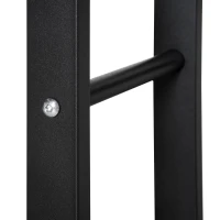 HOMCOM Porta Legna Verticale in Metallo Nero da Interni ed Esterni con Portata 100 kg max, 40x25x100 cm(m-8)