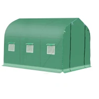 Outsunny Polytunnel Greenhouse with Windows and Door, Walk in Greenhouse for Garden, Backyard (3 x 2 M)(m-11)
