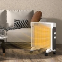 HOMCOM 2kW Electric Heater, 10-45℃ Temperature - White(m-7)