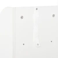 HOMCOM Coiffeuse Design Contemporain Table de Maquillage Multi-Rangement 4 étagères Grand tiroir et Miroir Panneaux Particules Blanc(m-9)