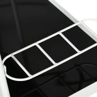 Outsunny Outdoor Servierwagen, 2-stöckig, Weinregal, Stahlrahmen, 86,5 x 51 x 78 cm, Schwarz/Weiß(m-7)