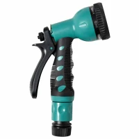 Outsunny Avvolgitubo Automatico a Parete Girevole a 180°, Tubo Acqua da 15+1.4m e Pistola Multifunzione, Grigio(m-8)