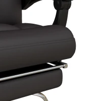 Vinsetto Bürostuhl mit Massagefunktion, ergonomisch, liegefähig, 63x57x118, Braun(m-9)