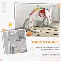 AIYAPLAY Canestro Basket per Bambini 5 in 1 con Altezza Regolabile, Porta da Calcio e Golf, Età 3-6 Anni(m-7)