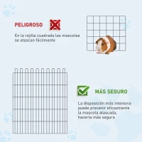 PawHut Parque de Juegos para Perros 8 Paneles 76x71 cm Plegables Jaula Metálica para Mascotas con Puerta para Jardín Patio Exterior Negro(m-5)