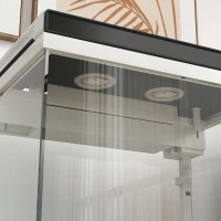 PawHut 26 Liter Aquarium mit Filter, LED-Beleuchtung, Wasserpumpe, für verschiedene Fischarten, ca. 38 x 26 x 38 cm(m-9)