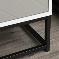 HOMCOM Chest of Drawers with Metal Handles Freestanding Dresser for Bedroom, Living Room(m-11)