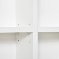 HOMCOM Mobile Libreria porta CD da 24 Ripiani ad Altezza Regolabile, in Truciolato, 130.5x89x20 cm, Bianco(m-8)