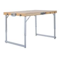 Outsunny Table de Camping Valise en Bois(m-5)