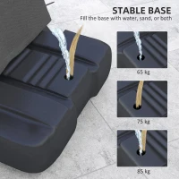 SPORTNOW 245-305cm Adjustable Basketball Hoop and Stand, with Wheels, Red(m-5)