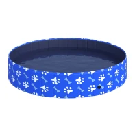PawHut Hundepool Faltbar Planschbecken für Hunde bis 65 kg Ø160 x 30 cm Rutschfest Hundebadewanne Swimmingpool Schwimmbecken für Hunde und Katzen(m-10)