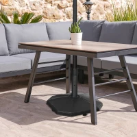 Outsunny 18kg Patio Parasol Base, Garden Concrete Umbrella Base, Outdoor Umbrella Stand Holder for Parasol Poles 34mm, 38mm and 48mm, Black(m-8)