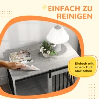 PawHut Hundebox mit Schiebetür, Belüftung, Spanplatte und Stahl, 98 x 58 x 61 cm, Grau(m-7)