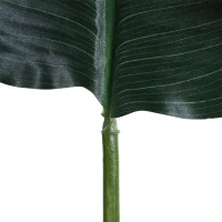 Outsunny Planta de Decoración Artificial de Palma Árbol Realista con Maceta 7 Hojas para Interior Ø15x120 cm Verde(m-9)