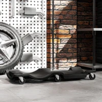 DURHAND Mechanic Vehicle Creeper, Under-Car Rolling Crawler Board, with Headrest, Wheels, Black(m-7)