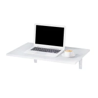 HOMCOM Wandklapptisch Wandtisch Klapptisch Esstisch Schreibtisch, MDF, Weiß, 60x40cm(m-10)