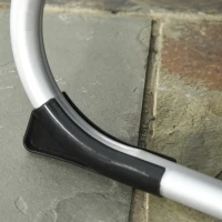 Outsunny Bain de soleil transat pliable dossier réglable multi-positions matelassage tétière aluminium textilène gris(m-7)