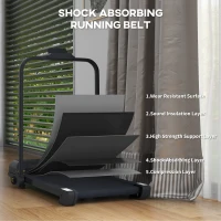 HOMCOM 2.5HP Walking Pad Treadmill, Folding Under Desk Treadmill, Walking Machine, 1-10km/h, with Remote Control(m-7)