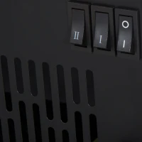 HOMCOM Cheminée électrique à Effet de Flamme poêle Style Contemporain Thermostat 600-1200 W Noir(m-7)