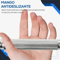 HOMCOM Juego de Mancuernas Pesas de Fitness Total 40 kg 4x5 kg 4x2,5 kg 4x1,5 kg Ajustable Profesionales Gimnasio Doméstico y Musculación con 2 Barras Ø25x450 mm Acero y Discos(m-5)