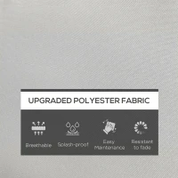 Outsunny 2 Seater Back and Seat Cushion Pillows Replacement, Patio Chair Cushions Set for Indoor Outdoor, Light Grey(m-4)