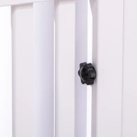 PawHut 7 Panels Playpen with 3 Doors for Baby Dogs, Two-Room Design Puppy Whelping Box - White(m-9)
