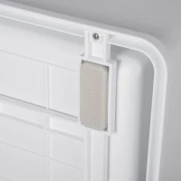 PawHut Maison de toilette pour chat pliable double porte battante et supérieure pelle fourni 47,5 x 35,5 x 36,7 cm gris(m-8)