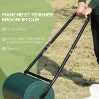 Outsunny Rouleau à Gazon de Jardin Robuste Grande capacité 30 L dim. 104L x 42l x 30H cm Vert(m-4)