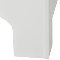 HOMCOM Mobile Copricaloriferi in Legno Truciolare e MDF, Pannello a Doghe e Mensola Superiore, 152x19x83cm, Bianco(m-7)