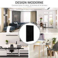 HOMCOM Rangements pour CD et DVD, étagère rangement, capacité max. 1116 CD/528 DVD, 36 compartiments et étagères réglables, pour bureau, salon, chambre, 102 x 23,5 x 195 cm, noir(m-6)