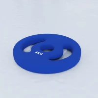 SPORTNOW 2 x 4 kg Gewichtsplatten mit praktischen Handgriffen, Gewichts-Set für Home-Gym, Fitnessstudio, Stärke-Training, Blau(m-9)