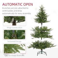 HOMCOM 5ft Bushy and Bare Artificial Christmas Tree - Green(m-6)