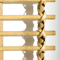 HOMCOM Espejo de Ratán Decorativo de Pared Espejo Colgante Rectangular para Salón Dormitorio Entrada Pasillo 75x48 cm Natural(m-9)