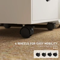 HOMCOM Five-Drawer Filing Cabinet - White(m-5)