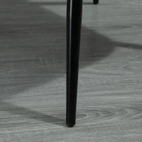 HOMCOM Lot de 2 chaises de salle à manger design assise dossier capitonné pieds métal noir effilés velours gris(m-8)