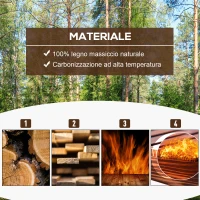 Outsunny Set di 3 Vasi Secchielli per Piante Fiori , Set Vasi da Esterno in Legno di Diverse Dimensioni(m-5)